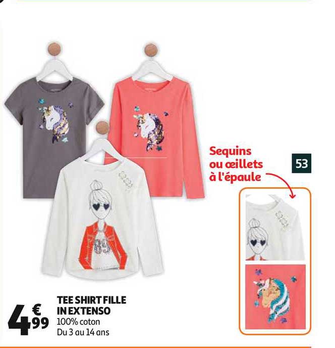 Tee Shirt Fille In Extenso