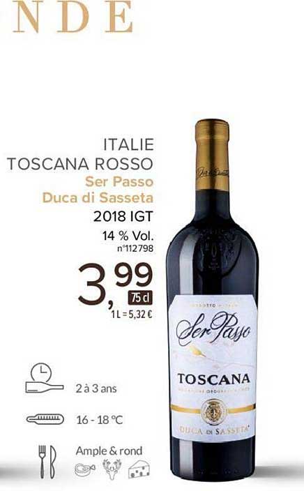 toscana rosso ser passo duca di sasseta
