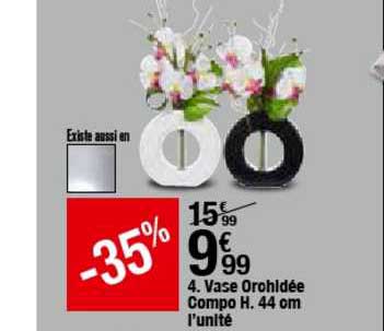 Vase Orchidée Compo H 44 Cm L'unité