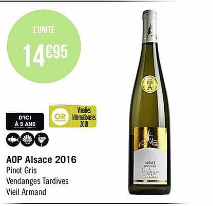 aop alsace 2016 pinot gris vendages tardives vieil armand