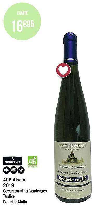 aop alsace 2019 gewurztraminer vendages tardive domaine mallo