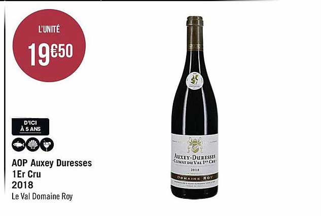 aop auxey duresses 1er cru 2018 le val domaine roy