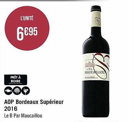aop bordeaux supérieur 2016 le b par maucaillou