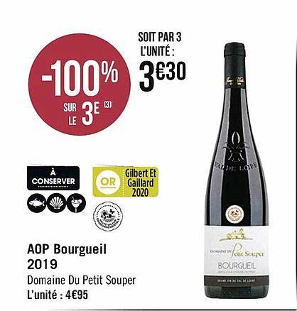 aop bourgueil 2019 domaine du petit souper