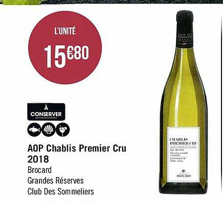 Aop Chablis Premier Cru 2018 Brocard