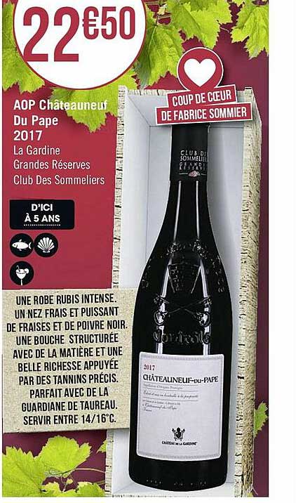 aop châteauneuf du pape 2017 la gardine