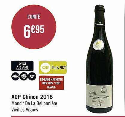aop chinon 2018 manoir de la bellonnière vieilles vignes