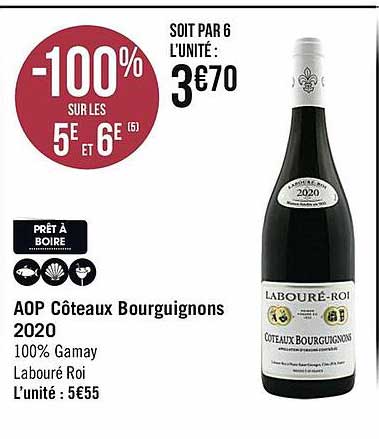 aop côteaux bourguignons 2020 100% gamay labouré roi