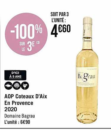 aop coteaux d'aix en provence 2020 domaine bagrau