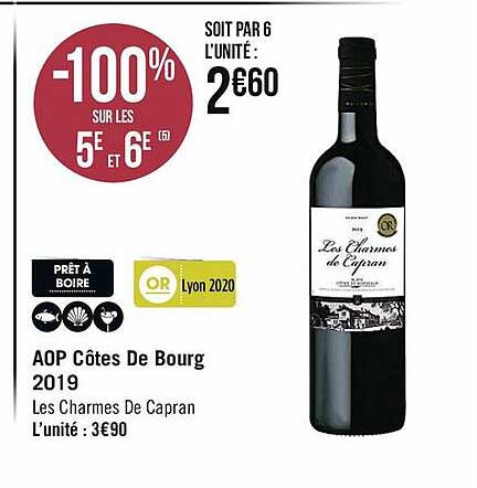 aop côtes de bourg 2019 les charmes de capran