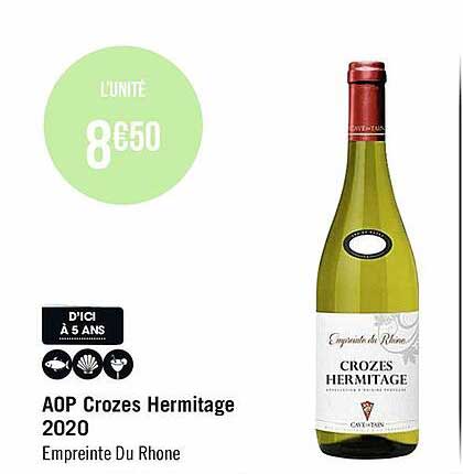 aop crozes hermitage 2020 empreinte du rhône