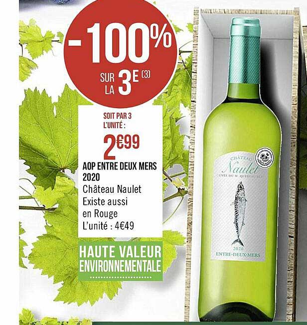 aop entre deux mers 2020 château naulet