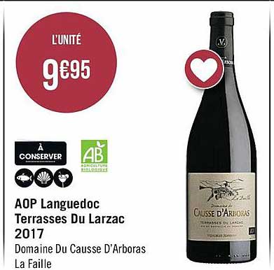 aop languedoc terrasses du larzac 2017 domaine du causse d'arboras la faille