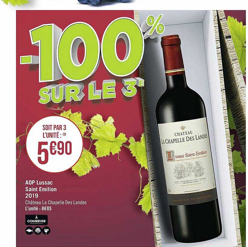 aop lussac saint émilion 2019 château la chapelle des landes