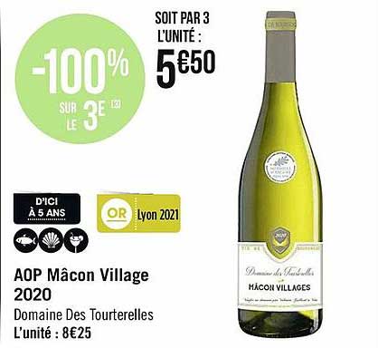 aop mâcon village 2020 domaine des tourterelles