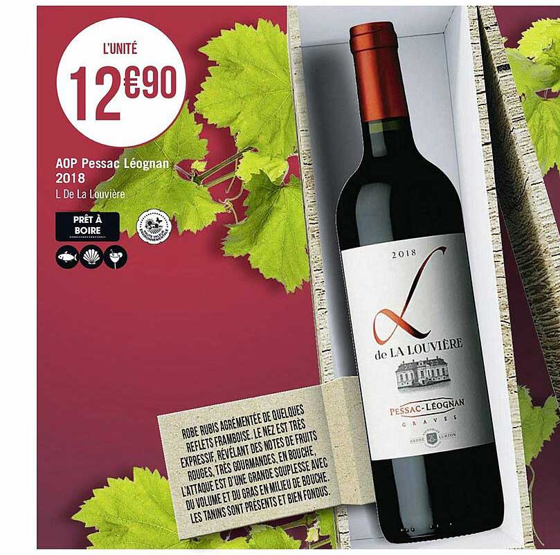 aop pessac léognan 2018 l de la louvière