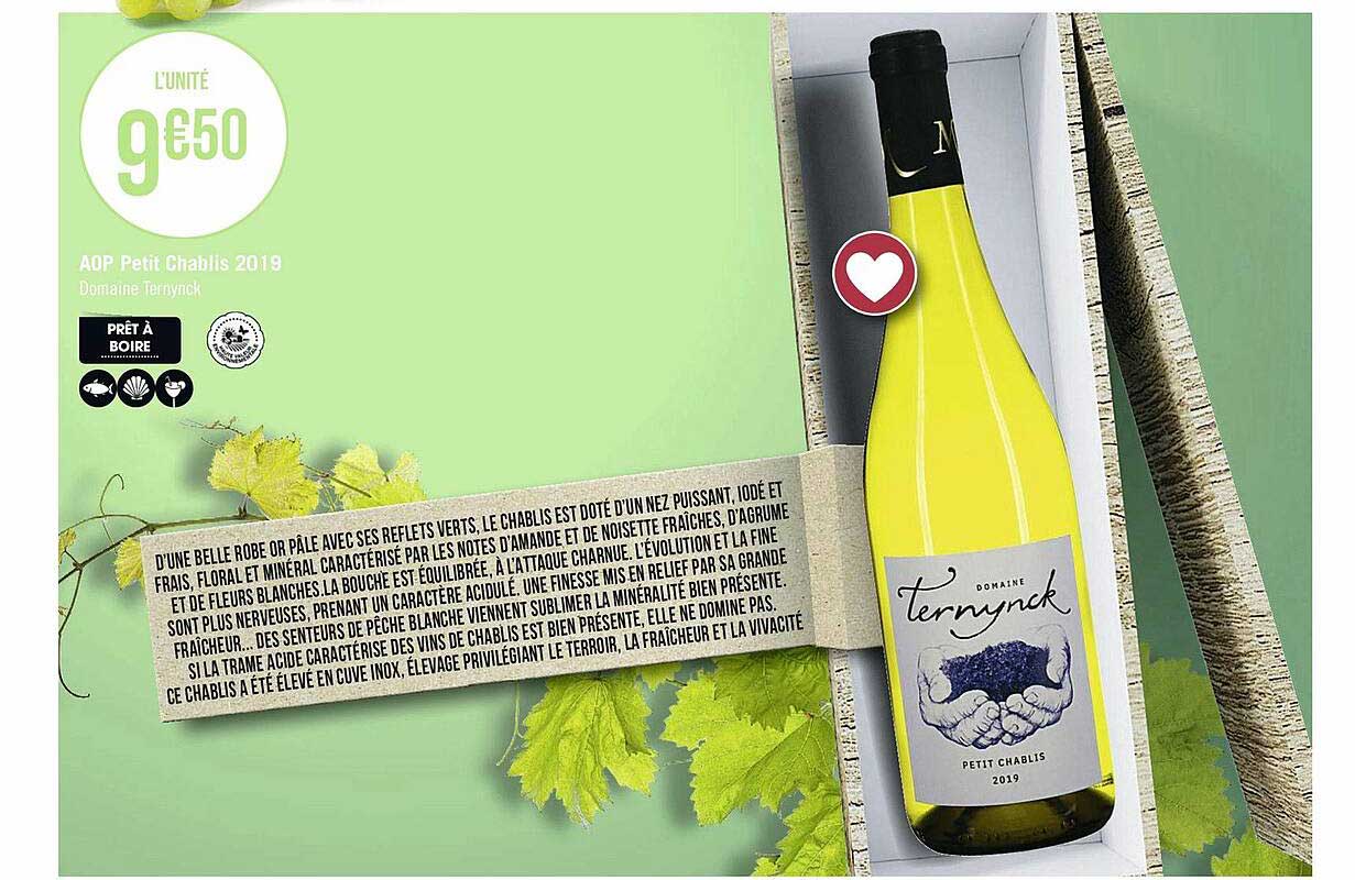 aop petit chablis 2019 domaine ternynck