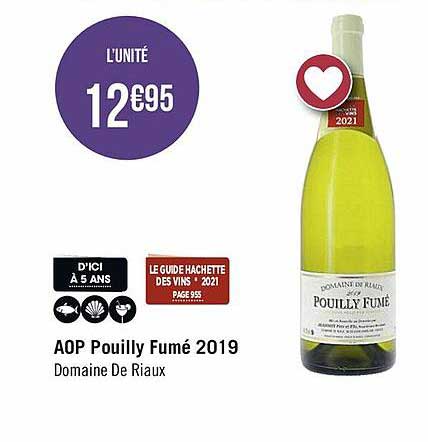 aop pouilly fumé 2019 domaine de riaux