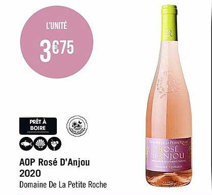aop rosé d'anjou 2020 domaine de la petite roche