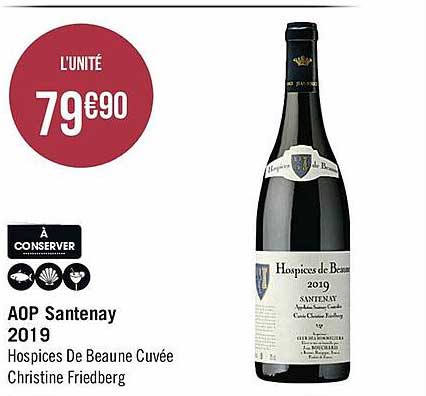 aop santenay 2019 hospices de beaune cuvée christine friedberg