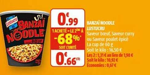 banzaï noodle lustucru