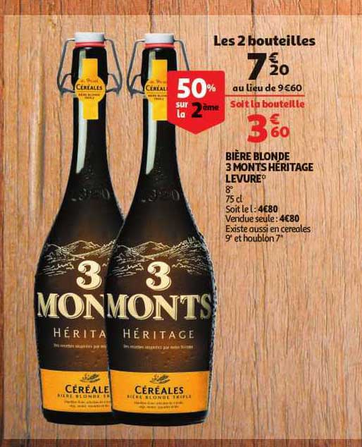 bière blonde 3 monts héritage levure