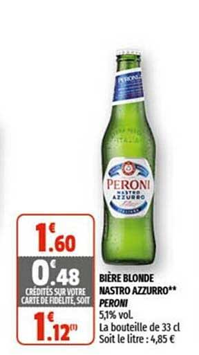 bière blonde nastro azzurro peroni