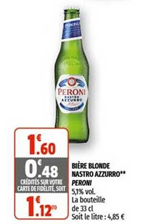 bière blonde nastro azzurro peroni