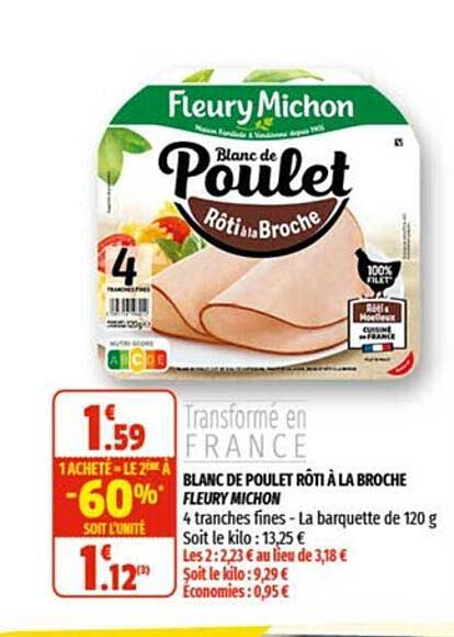 blanc de poulet rôti à la broche fleury michon