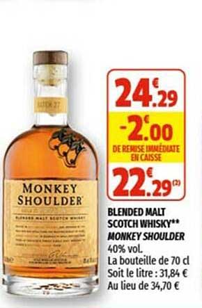 blended malt scotch whisky monkey shoulder