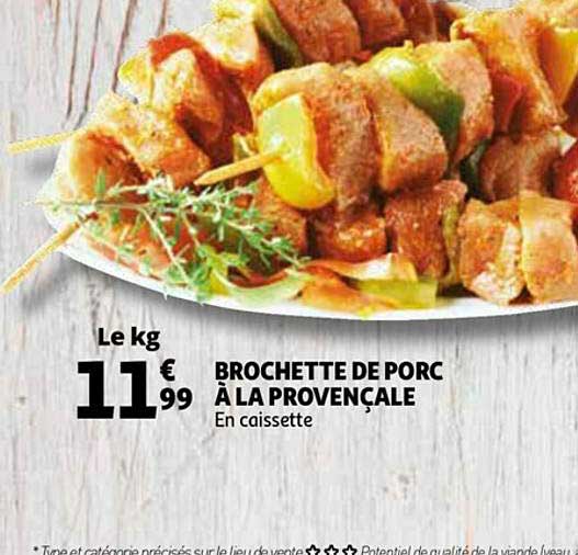 Brochette De Porc à La Provençale