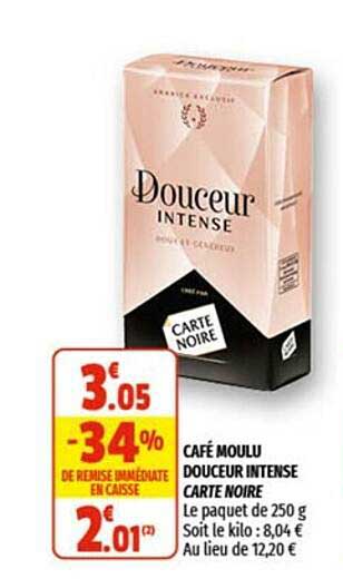 Café Moulu Douceur Intense Carte Noire