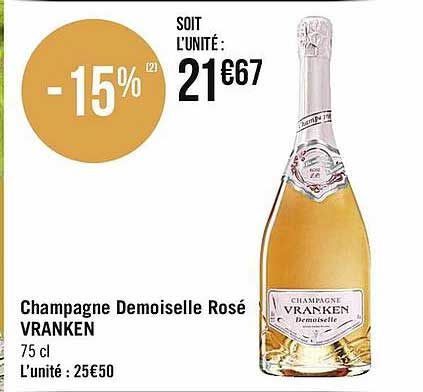 Champagne Demoiselle Rosé Vranken