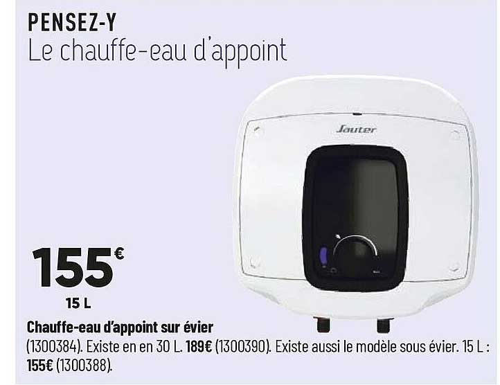 chauffe-eau d'appoint sur évier