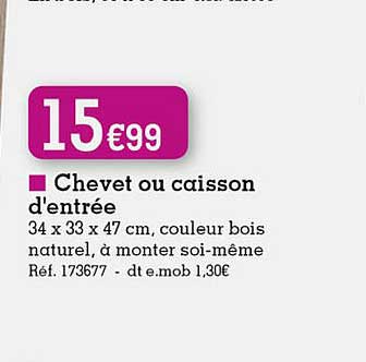 chevet ou caisson d'entrée