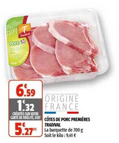 Côtes De Porc Premières Tradival