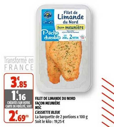 filet de limande du nord façon meunière msc l'assiette bleue