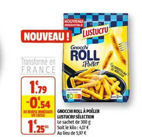 gnocchi roll à poêler lustucru sélection