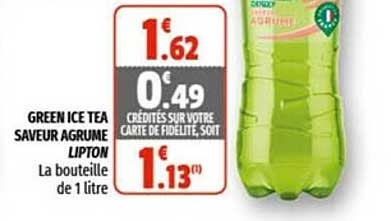 green ice tea saveur agrume lipton