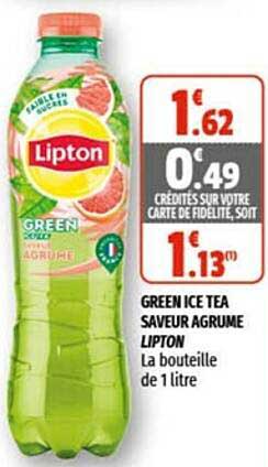green ice tea saveur agrume lipton