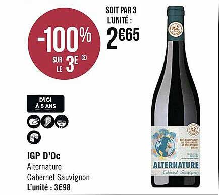 igp d'oc alternature cabernet sauvignon