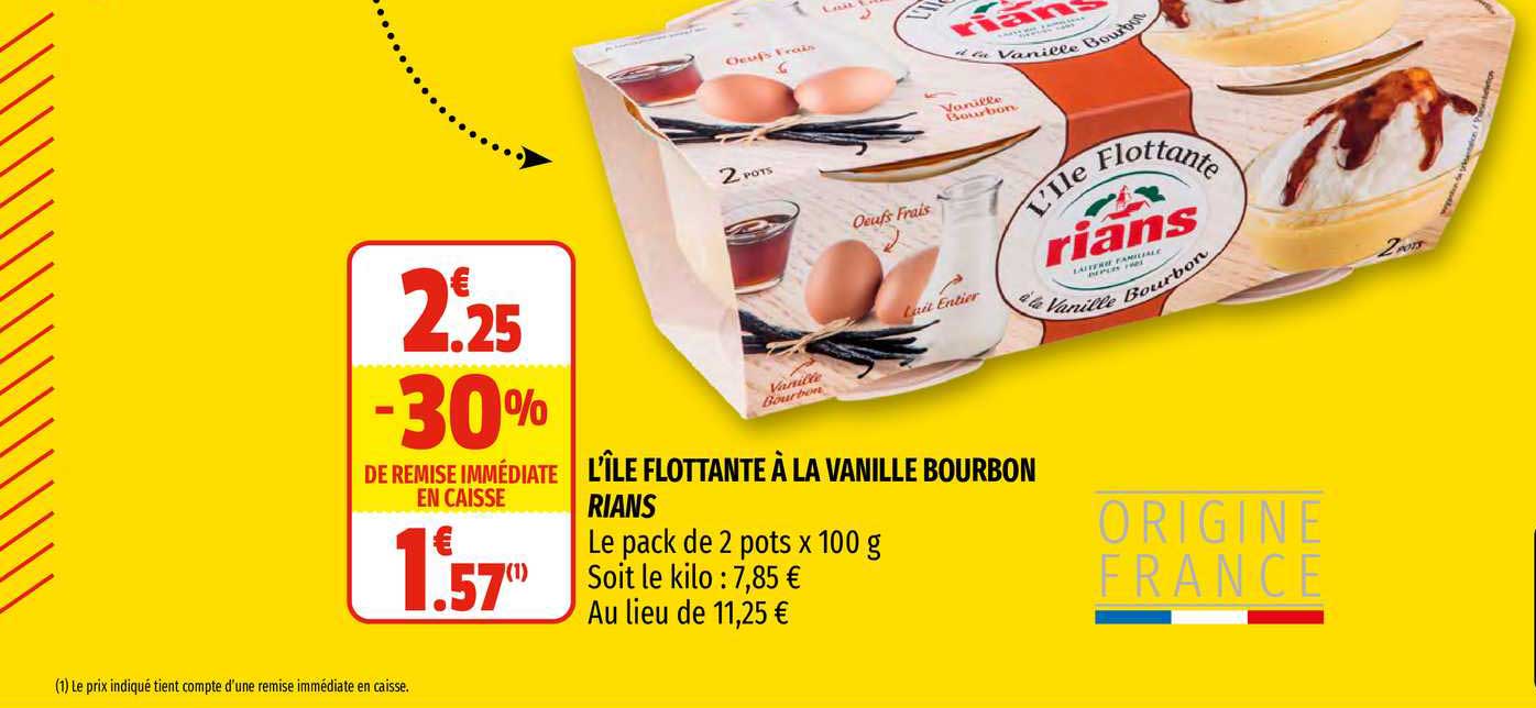 l'île flottante à la vanille bourbon rians
