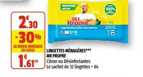 lingettes ménagères mr propre