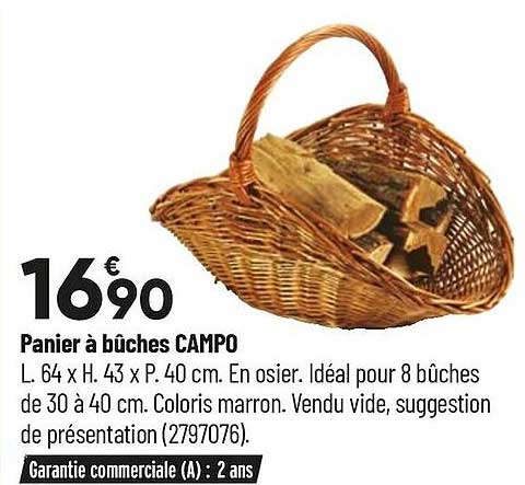 panier à bûches campo