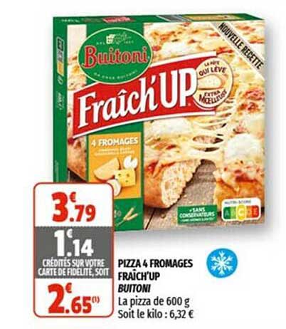 pizza 4 fromages fraîch'up buitoni