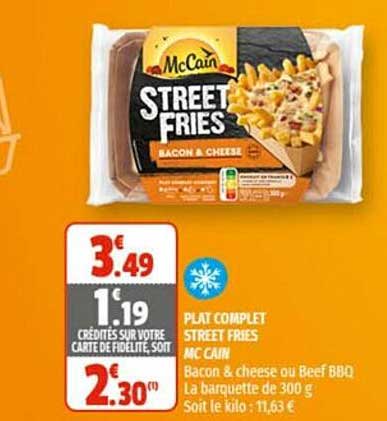plat complet street fries mc cain