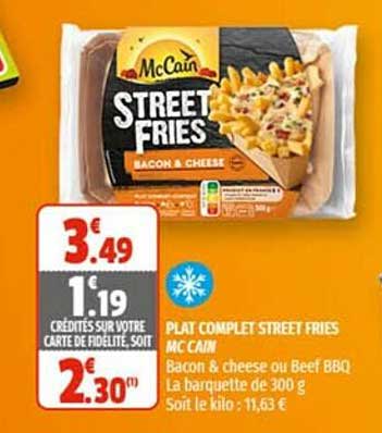 plat complet street fries mc cain