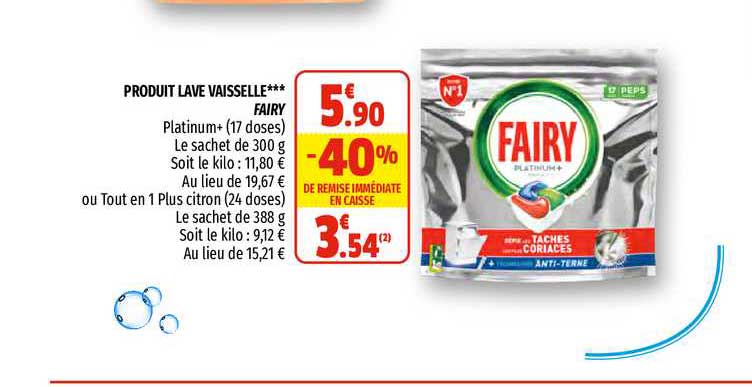 produit lave vaisselle fairy