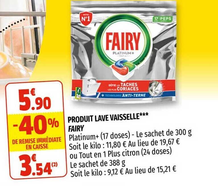 produit lave vaisselle fairy
