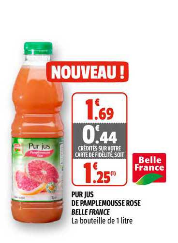 Pur Jus De Pamplemousse Rose Belle France